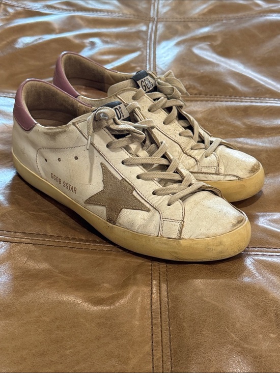 Golden Goose Shoes - Golden Goose White Sneakers with Beige Star and Pink Heel 40 US10